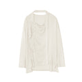 Tencel Modal streamer diagonal buckle long-sleeved shirt