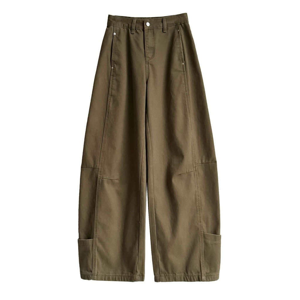 American jeans retro scimitar pants spring new loose and versatile wide-leg straight pants