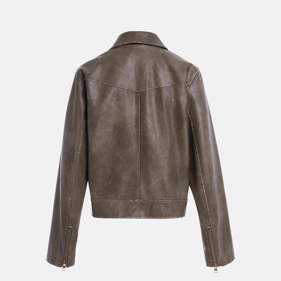 Jacket vintage motorcycle leather jacket