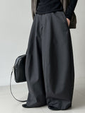 Design pocket cocoon lantern suit pants women's autumn new drape balloon pants long pants
