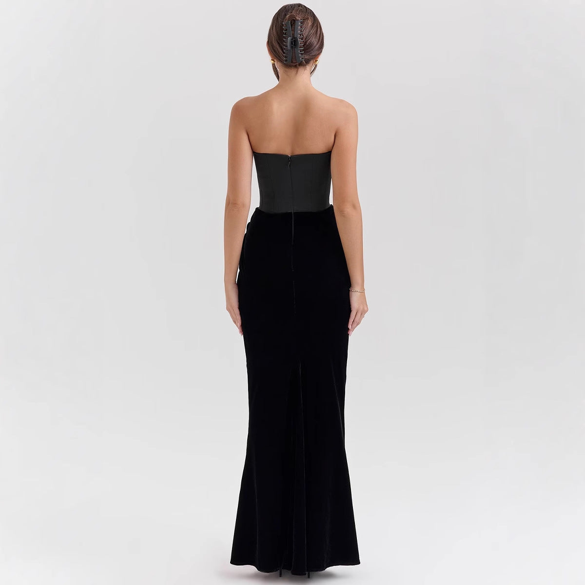 Fishbone bandeau dress