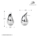S925 sterling silver water drop stud earrings