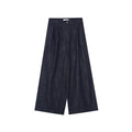 Dark blue thin and versatile loose cotton jeans and trousers