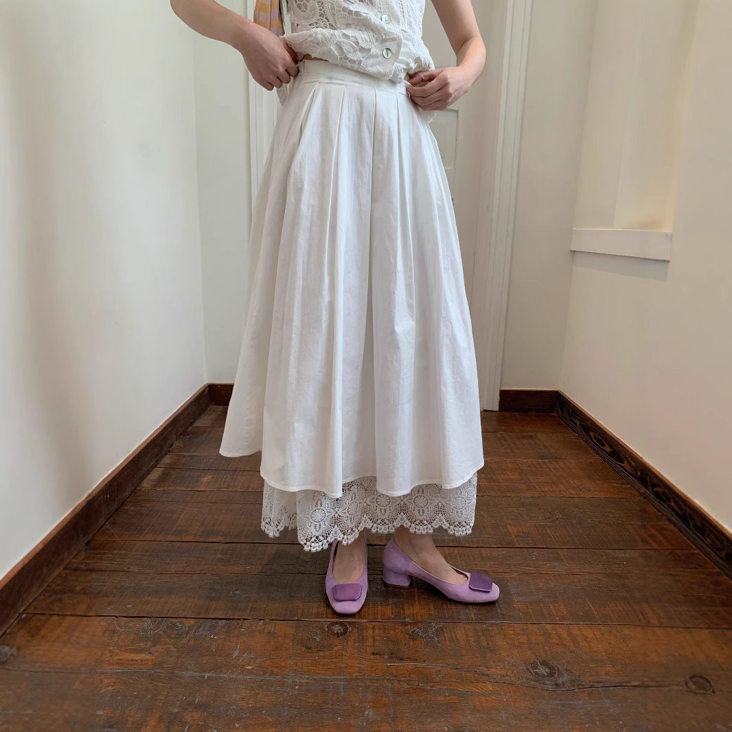 French temperament sweet age-reducing long dress loose big swing skirt