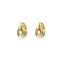 Original niche design new trendy zircon earrings women's circle water drop earrings French retro metal earrings