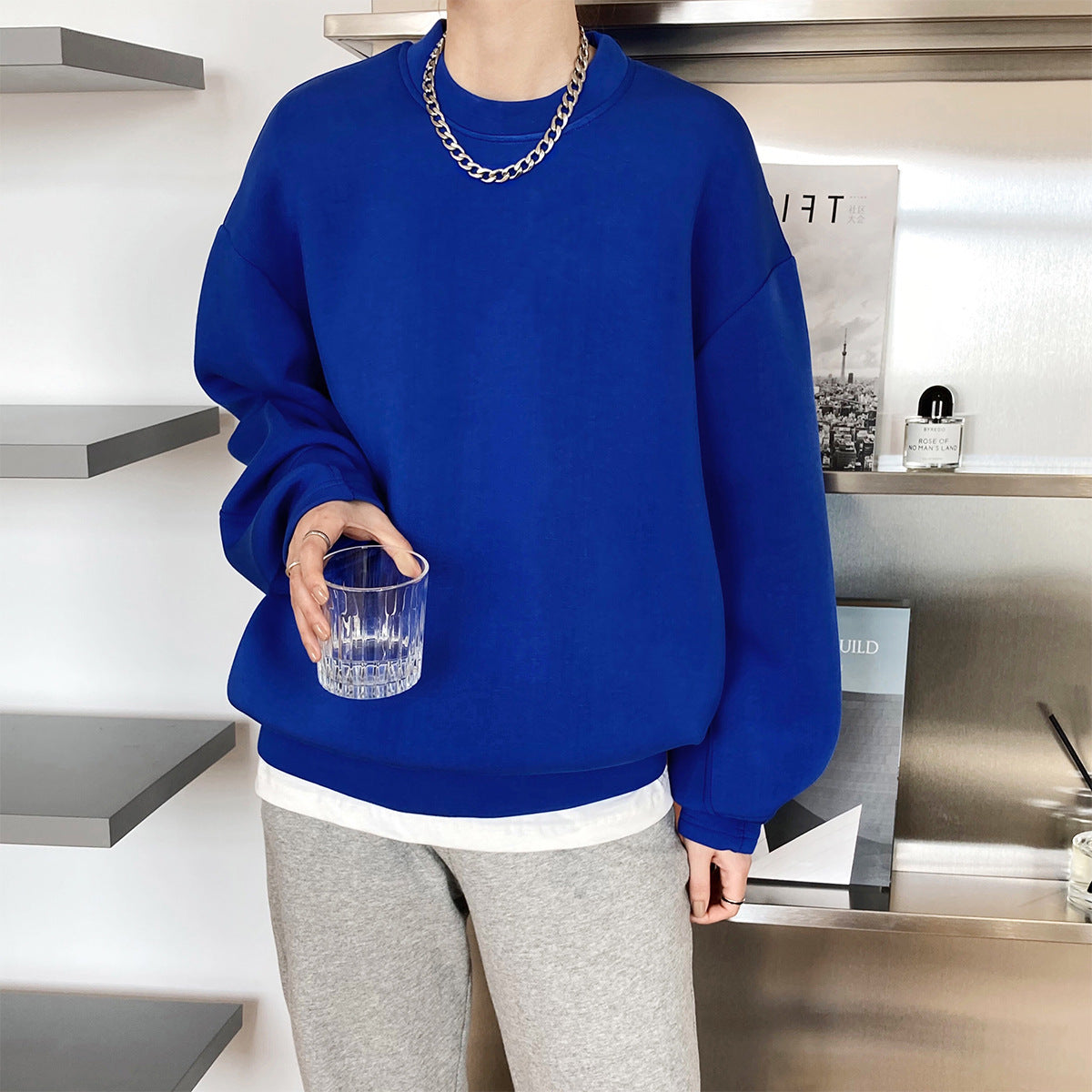 Stylish space cotton sweater spring and autumn thin design sense loose ins lazy wind air layer top