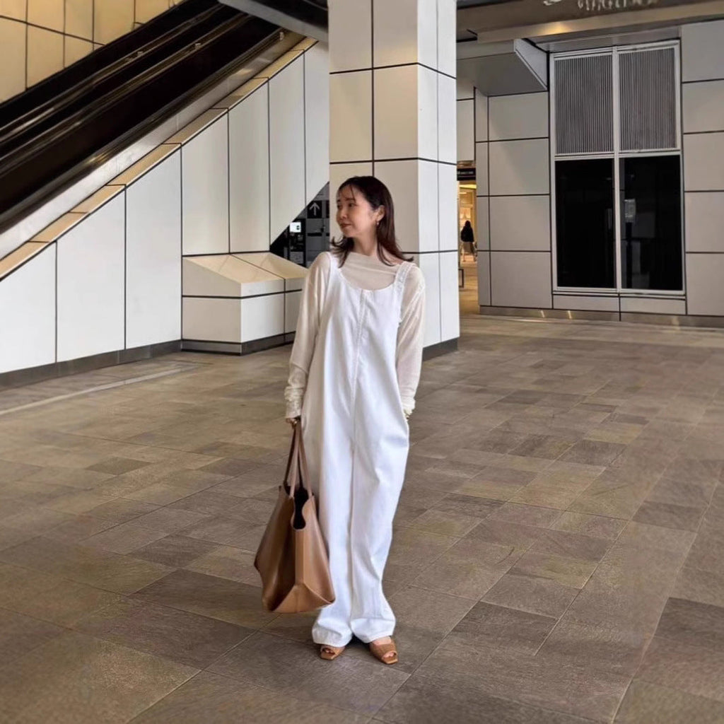 Spring and summer fashionable cool show casual pants denim overalls jumpsuit