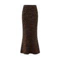 Stylish leopard print hip-hugging skirt