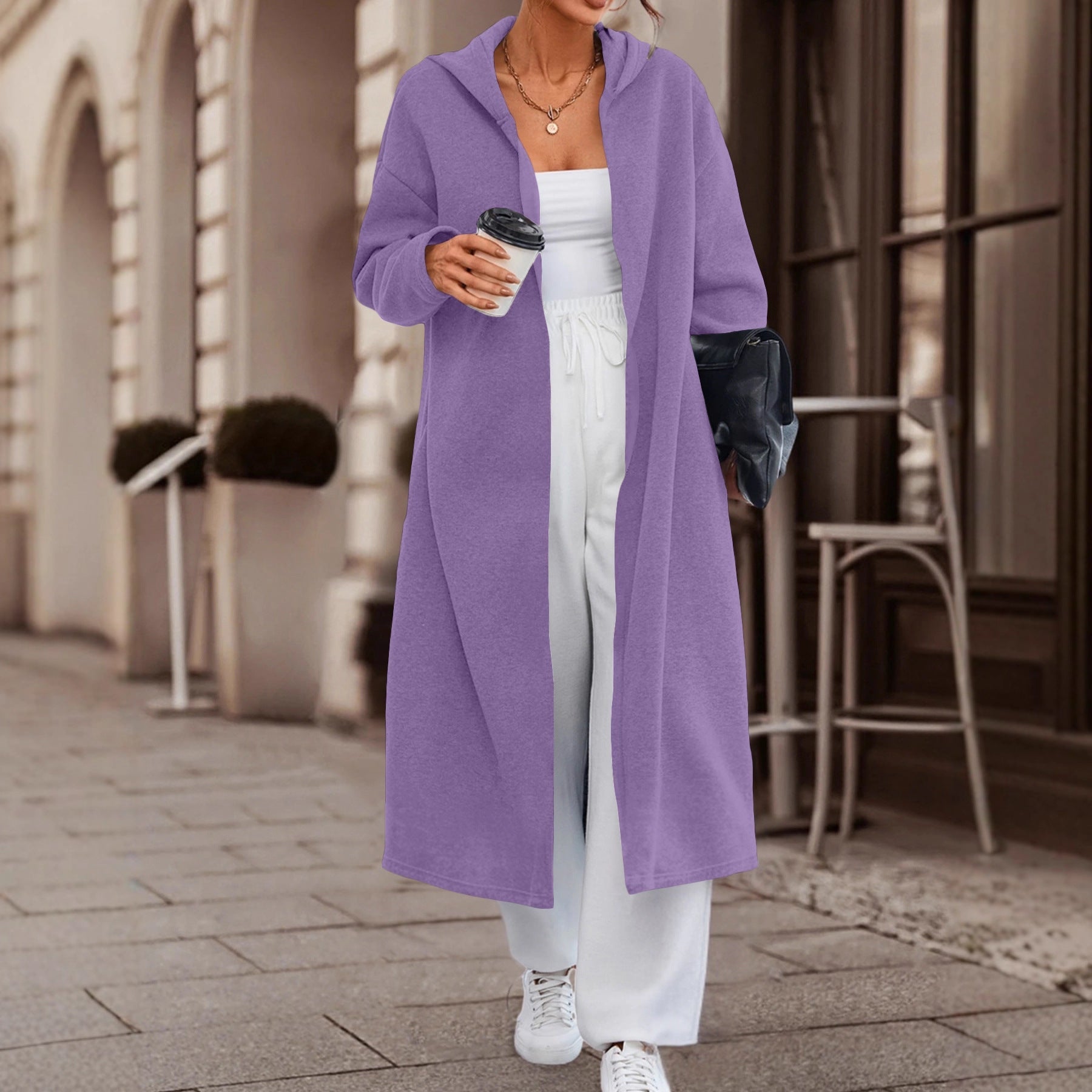 AliExpress Independent Station Autumn and Winter New Fashion Casual Commuter Long Cardigan