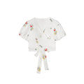 Fresh and age-reducing short one-piece strap bubble sleeve top