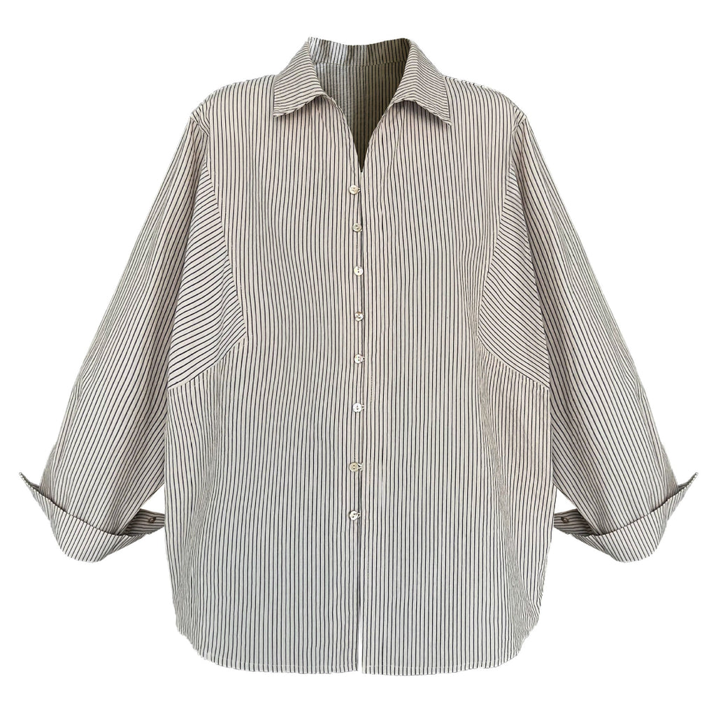 New temperament lapel versatile silhouette shirt