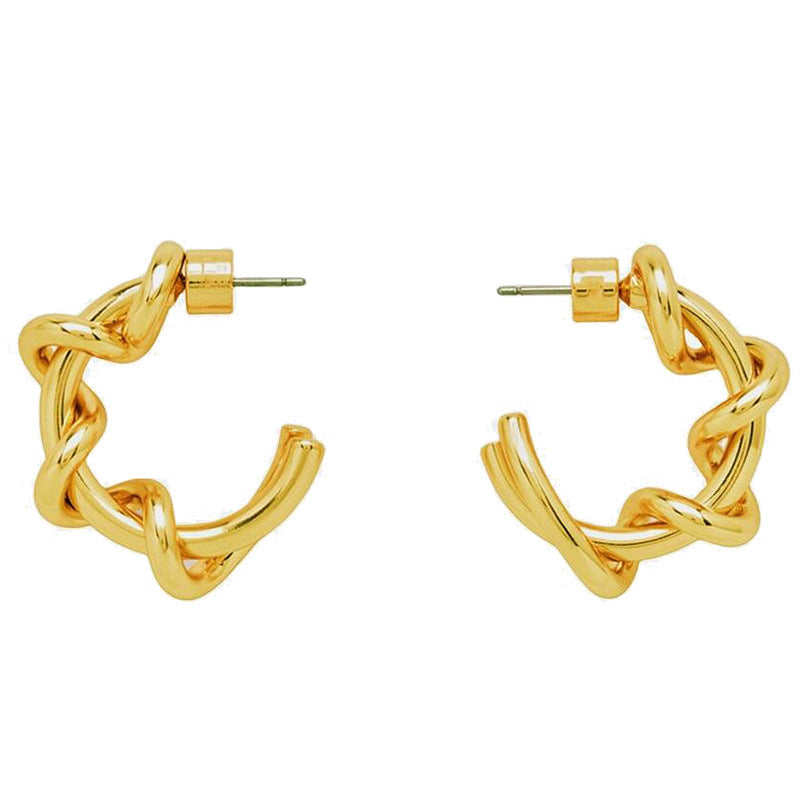 High-end versatile niche minimalist COS earrings cold style earrings