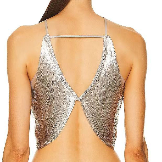 Tassel Halter Crop Top