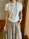 Slim and thin summer design sense niche fake two T-shirts