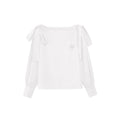 Early Spring French Coffee Break Beautiful Temperament Strap-on Shoulder Shirt