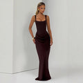 Sexy pleated suspender hip dress waist fishbone hottie dress