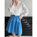 High waist A word thin Korean lace splicing skirt women's 26 early spring new gentle and versatile skirt