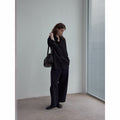 High-quality human silk natural fiber slightly wrinkled light-sensitive simple commuting classic long-sleeved shirt