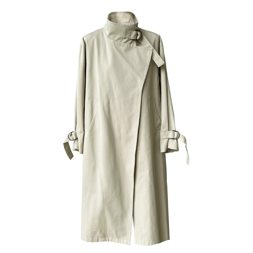 Design~ Autumn high-end British minimalist quiet luxury medium and long knee trench coat