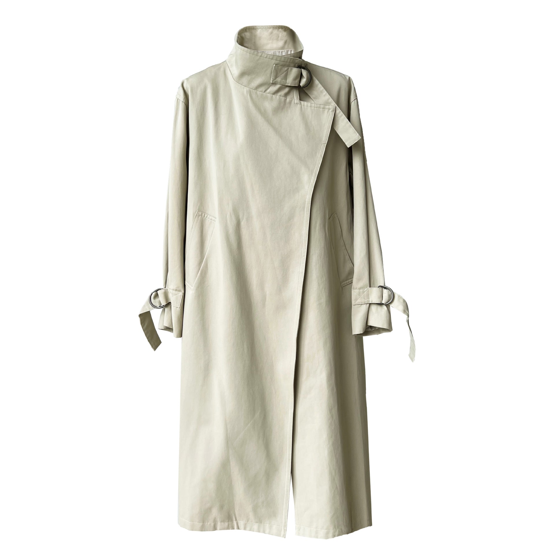 Design~ Autumn high-end British minimalist quiet luxury medium and long knee trench coat