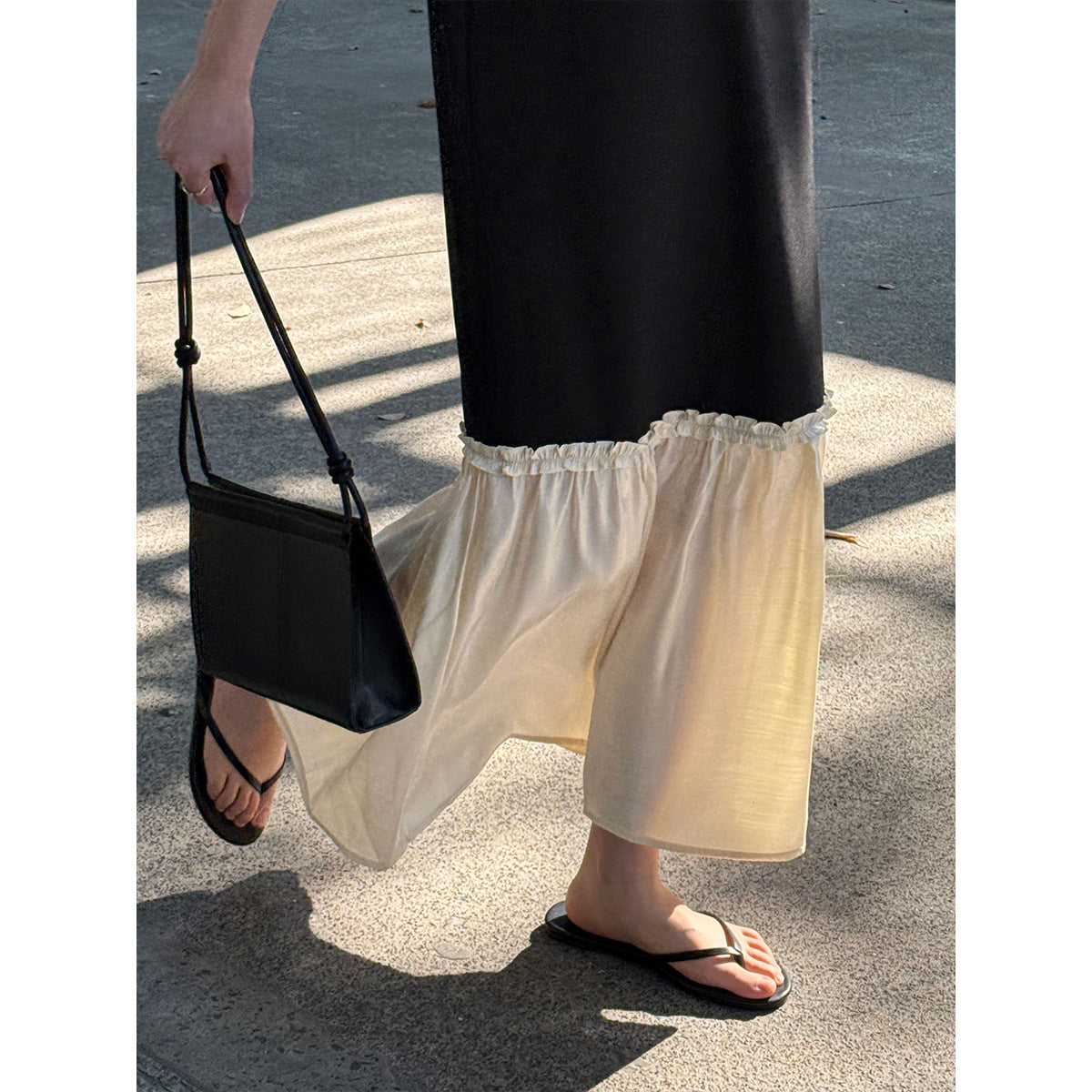 High-end French temperament sleeveless vest dress c spring new splicing hem fishtail skirt 9726