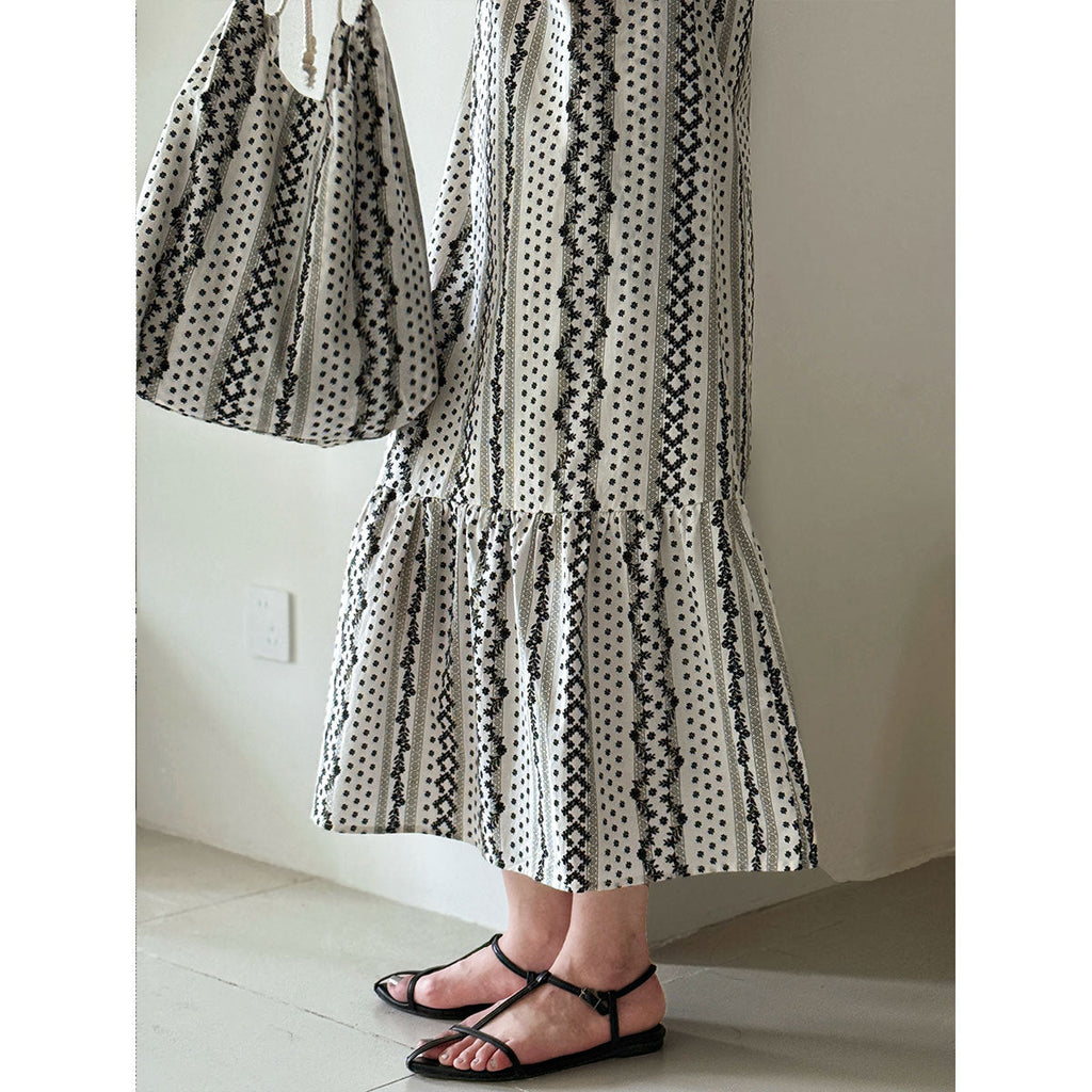 Bohemian print sleeveless tank dress with bag - new summer ethnic style dress