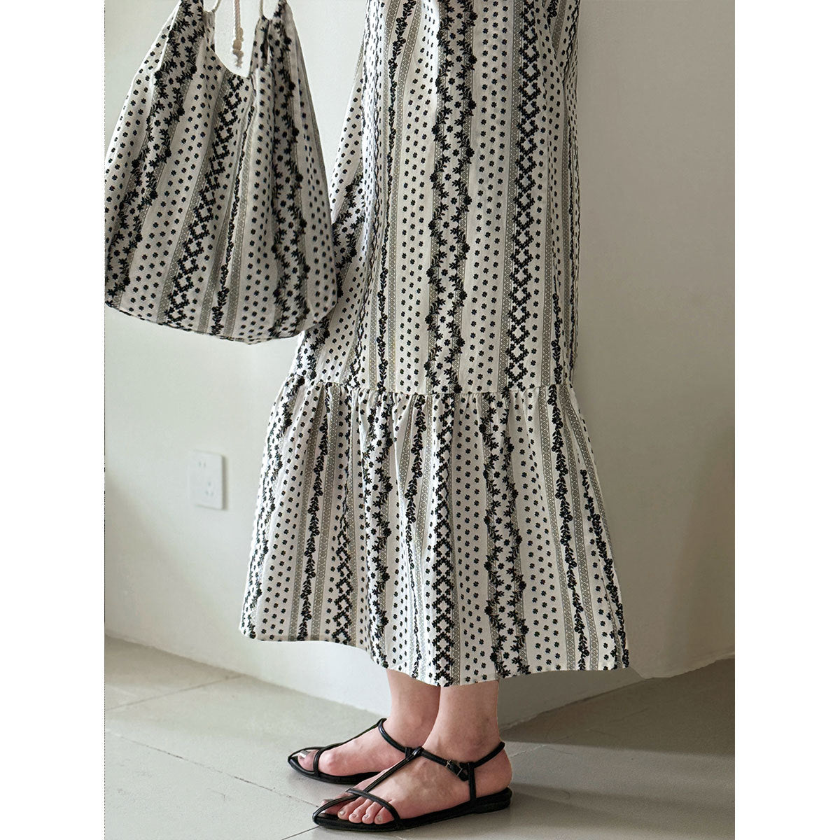 Bohemian print sleeveless tank dress with bag - new summer ethnic style dress