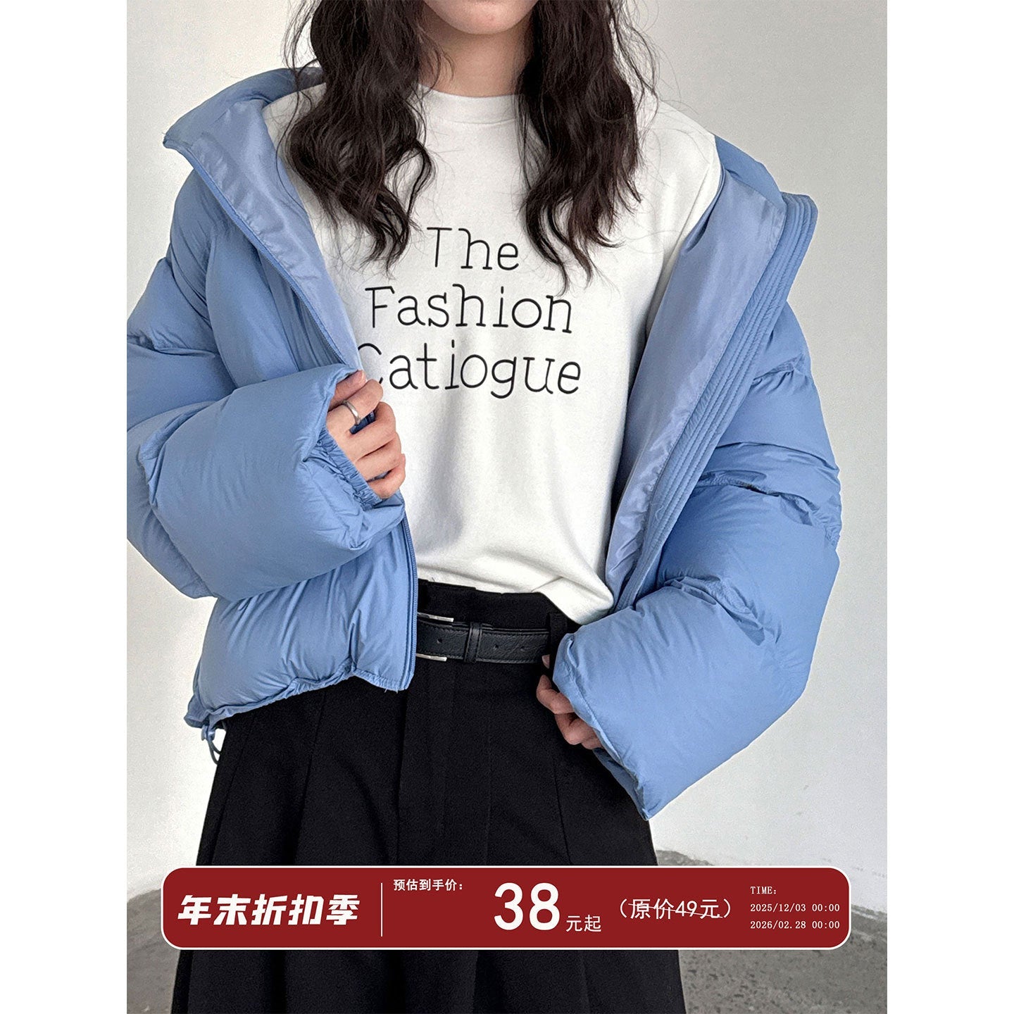 Korean printed letter double-sided velvet long-sleeved bottoming shirt women's winter round neck skin-friendly elastic top