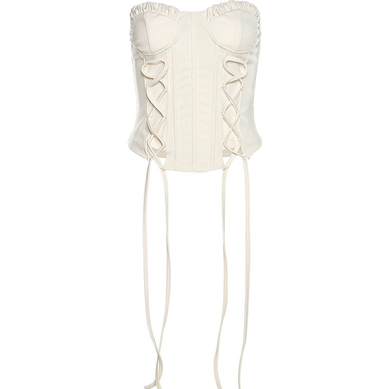 Off-Shoulder Halter Crop Top