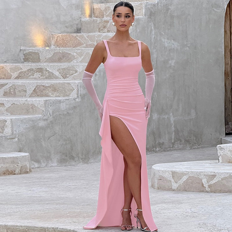 New spring and summer skirt short-sleeved long dress dress high-end high-end high-end temperament