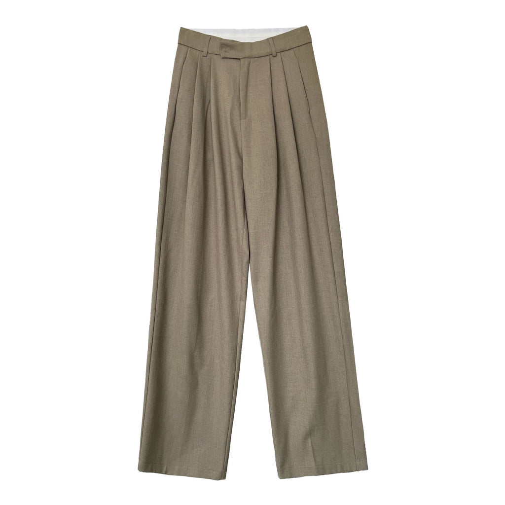 Minimalist old money wind mopping suit pants