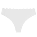 One-piece seamless women's underwear solid color hollowed-out wavy waist low waist nylon sticker underwear