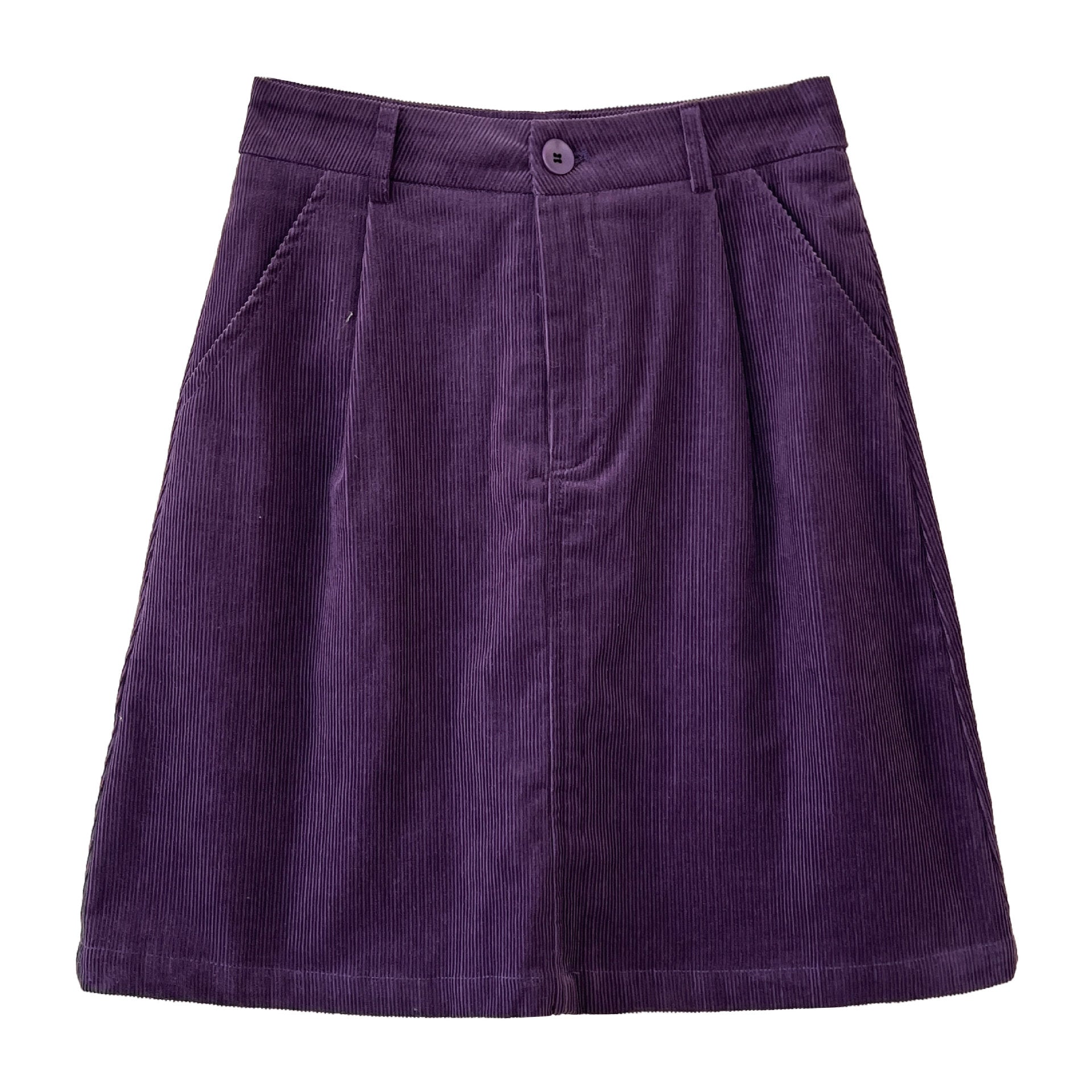 Early spring new Korean simple corduroy skirt women's versatile high-waisted slimming hip-hugging skirt