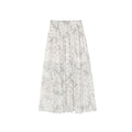 Floral A-Line Maxi Skirt with Elastic Waist