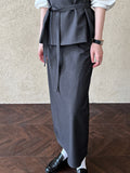 French suit vest skirt two-piece set
