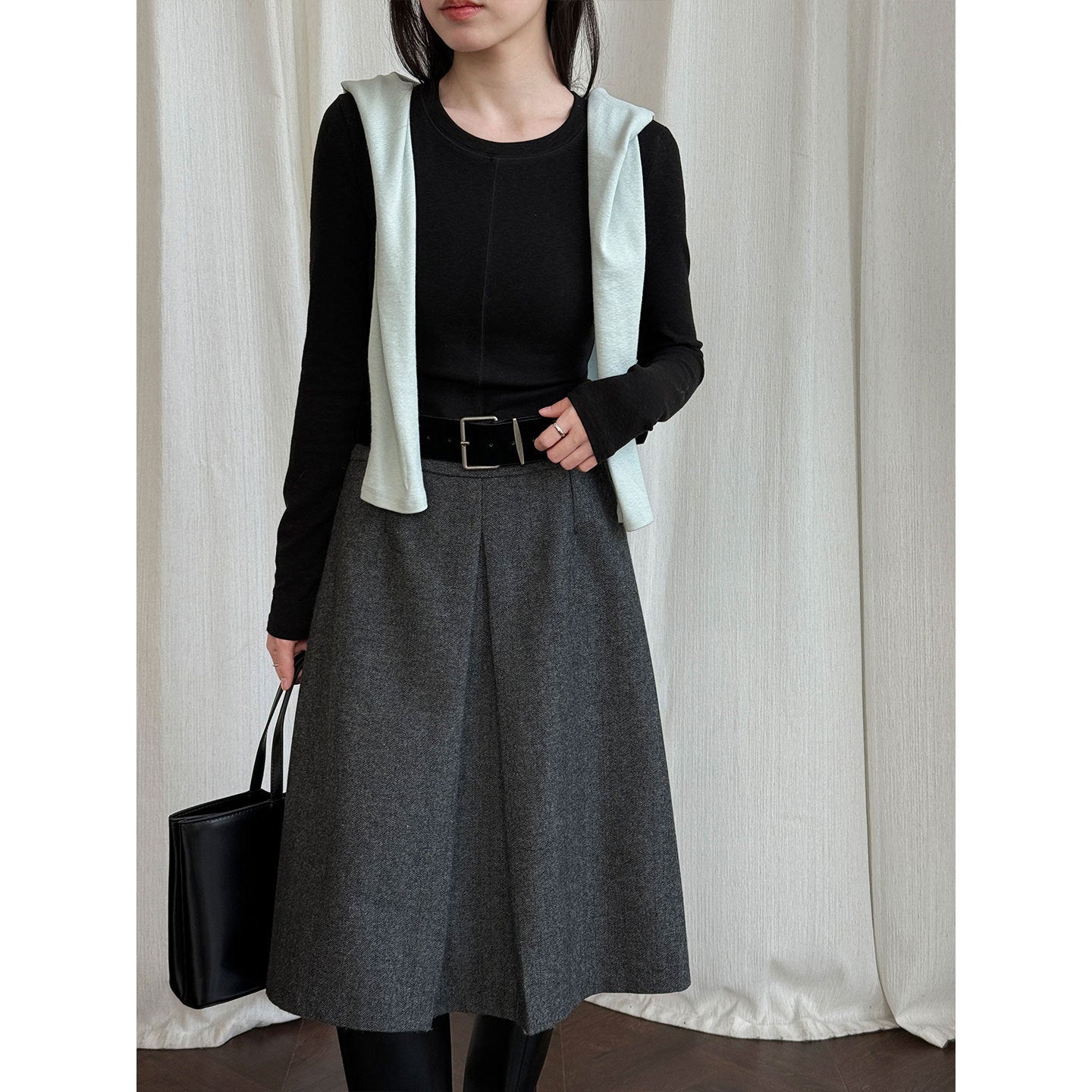 Korean high-end slim-fit bottoming shirt women's early spring new versatile and thin inner top