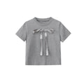 Early spring French slimming versatile slim bow short-sleeved T-shirt