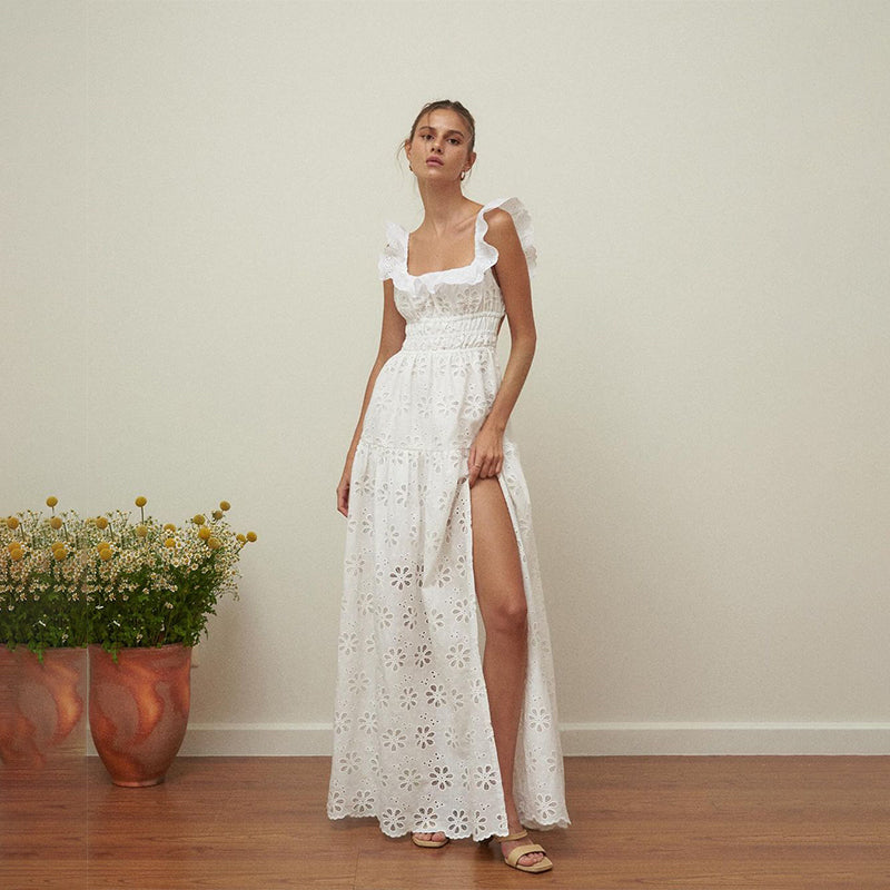 Embroidered Midi Dress