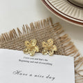 Fashion sunflower earrings studs versatile high-end pearl flowers do not fade gold-plated stud earrings