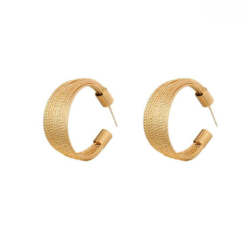 Circle atmosphere multi-line earrings  tide round face high sense fashion temperament earrings factory direct sales