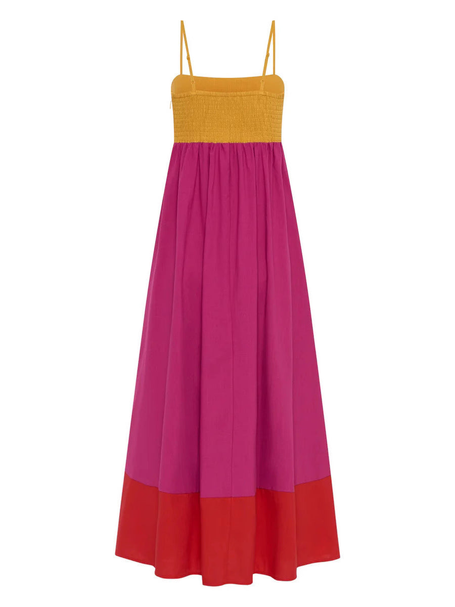 Color Block Cami Maxi Dress