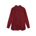 Simple commuter temperament lapel long-sleeved linen shirt