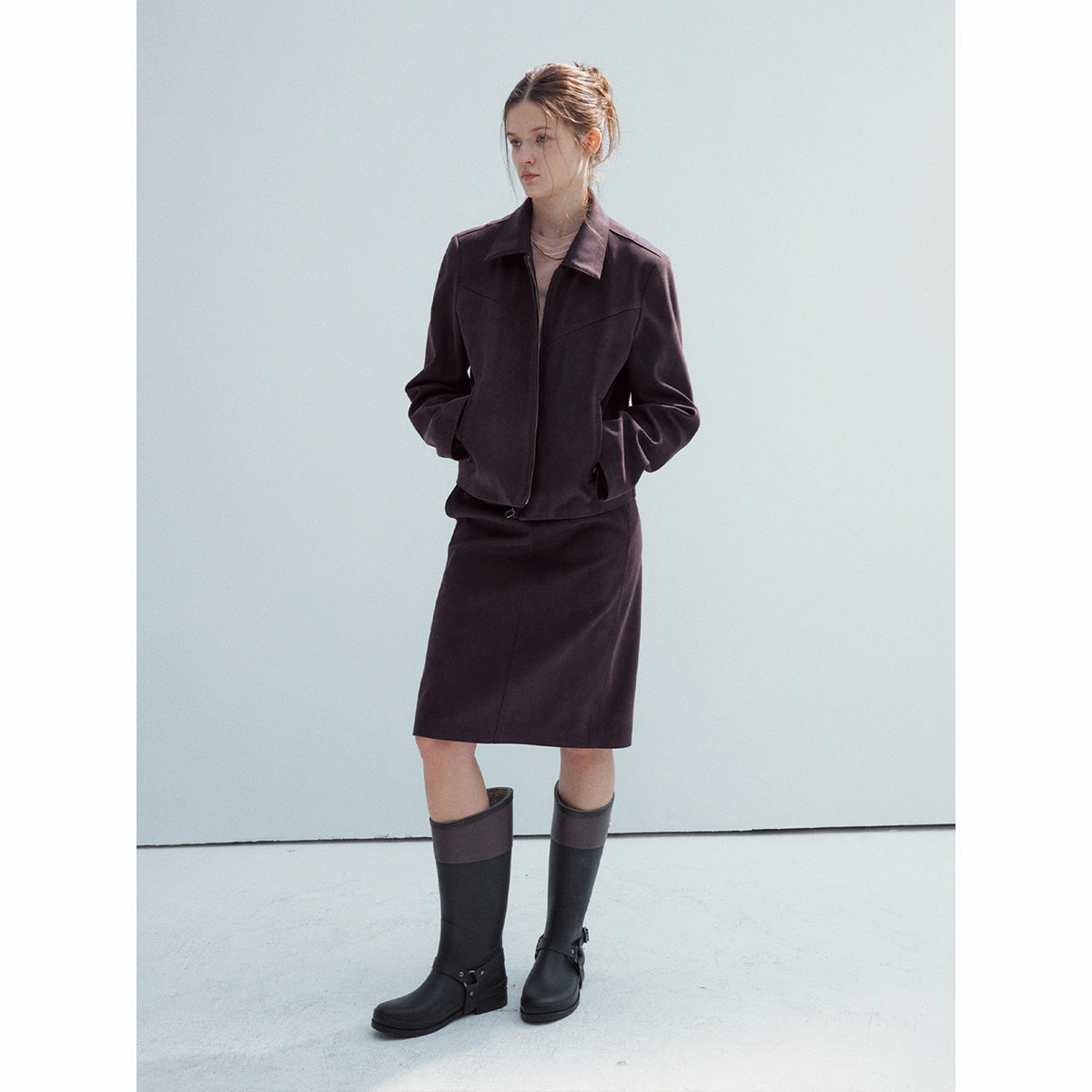 Spring Casual Lapel Maillard Vintage Suede Western Jacket