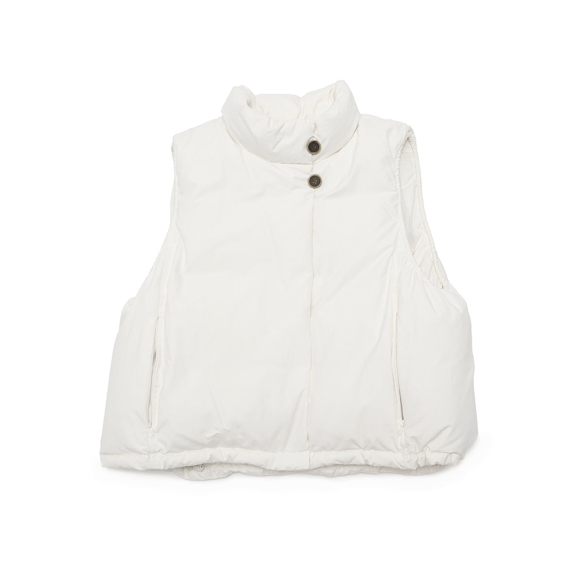 Winter new white duck down stand-up collar cloud down vest