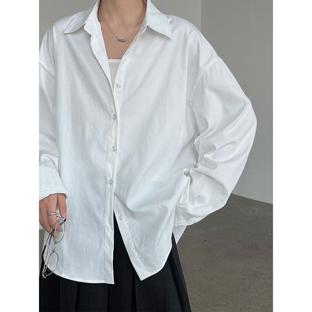 Loose Lazy Commuter English Alphabet Embroidered Shirt Women's Early Autumn New Long Sleeve Shirt Jacket