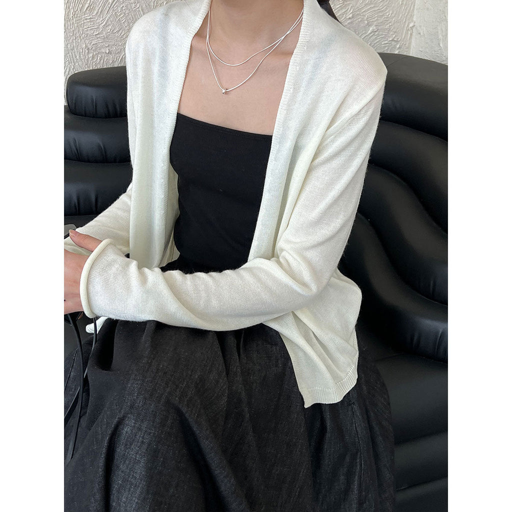 Lazy style casual loose knitted cardigan women's autumn new outerwear soft and glutinous comfort jacket