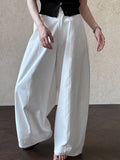 American retro three-dimensional cutting tooling wide-leg pants spring new straight pants broken-sewn sickle pants