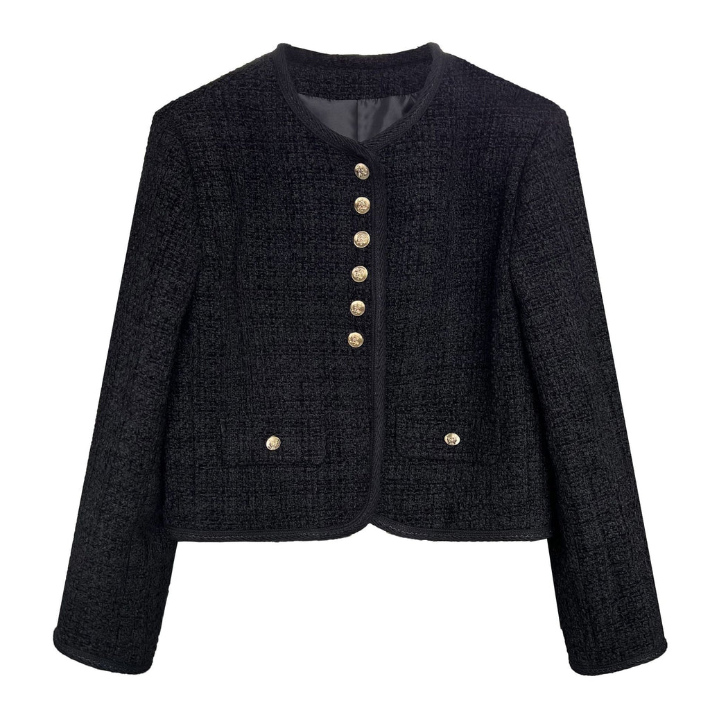 high-end design small fragrant jacket women's French short temperament top