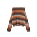 One-word shoulder striped plush soft waxy skin-friendly alpaca sweater women