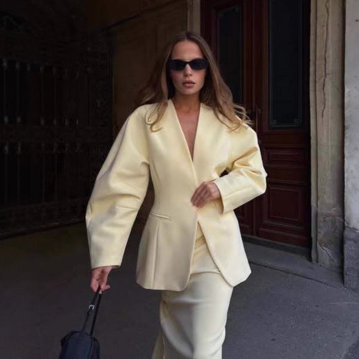 Slim high-waisted skirt women's suit
